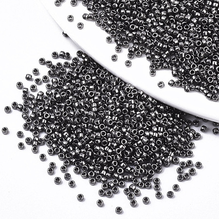 Electroplate Glass Seed Beads SEED-S042-01B-01-1