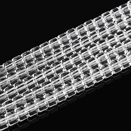 Transparent Glass Beads Strands GLAA-N065-4x4mm-A01-1