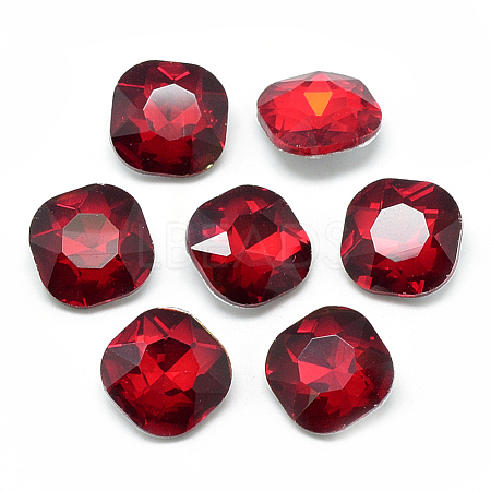 Pointed Back Glass Rhinestone Cabochons RGLA-T032-12x12mm-05-1