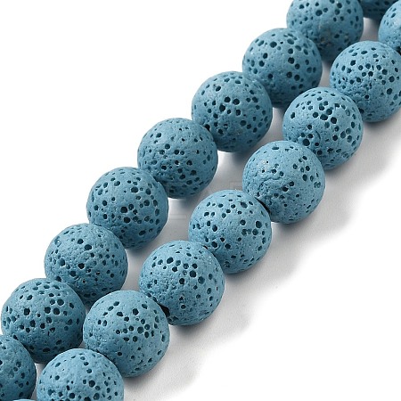 Natural Lava Rock Bead Strands G-L435-03-8mm-14-1