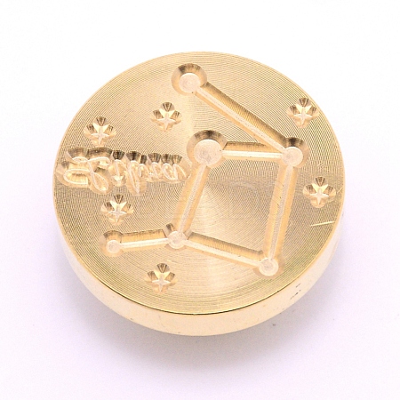 Brass Wax Sealing Stamp Head AJEW-TAC0026-01LG-07-1