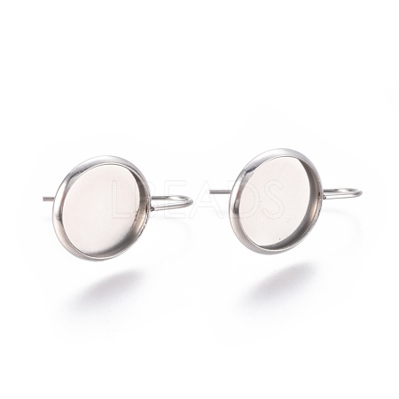 Non-Tarnish 304 Stainless Steel Earring Hooks STAS-E474-03A-1