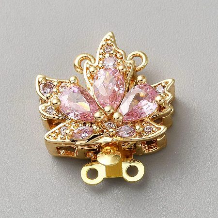 Golden Plated Brass Box Clasps KK-CJC0001-40G-02-1