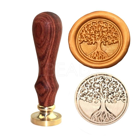 Wood Handle & Brass Head TREE-PW0001-88-1