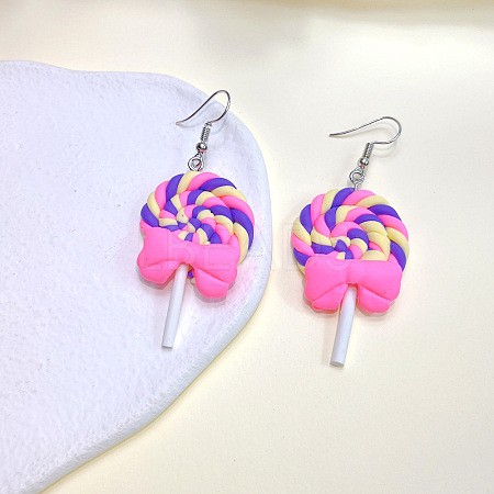 Alloy Polymer Clay Dangle Earrings FS-WG86A62-12-1