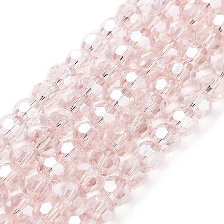 Electroplate Transparent Glass Beads Strands EGLA-A035-T6mm-A20-1