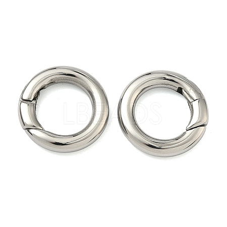 Tarnish Resistant Ring Smooth 304 Stainless Steel Spring Gate Rings STAS-E073-06-A-1