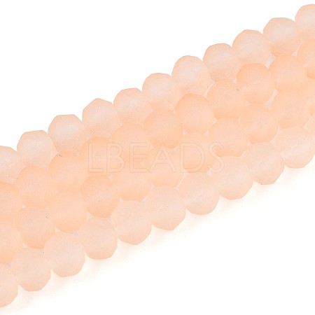 Baking Paint Frosted Glass Beads Strands FGLA-N003-6mm-07-1