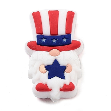 Independence Day Theme Silicone Beads SIL-M005-01E-1