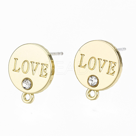 Alloy Stud Earring Findings PALLOY-T064-67LG-RS-1