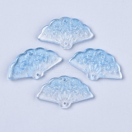 Transparent Spray Painted Glass Pendants X-GLAA-R212-01-A01-1