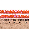 Electroplate Opaque Solid Color Glass Beads Strands LS-EGLA-A044-P6mm-L03-1-4