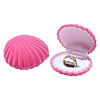 1Pc Shell Shaped Velvet Jewelry Storage Boxes VBOX-YW0001-05B-1