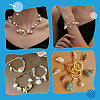 96Pcs 8 Styles Shell Pendants PALLOY-WR00034-5