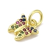 Real 18K Gold Plated Brass Pave Cubic Zirconia Pendants KK-M283-11J-02-2