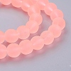 Baking Paint Transparent Glass Bead Strands GLAA-S031-8mm-28-3