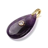 Natural Amethyst Pendants G-B188-01G-07-2