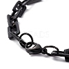 Vacuum Plating Rectangle 201 Stainless Steel Chain Bracelets BJEW-N240-06EB-3