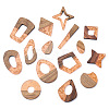 Fashewelry 30Pcs 15 Style Transparent Resin & Walnut Wood Pendants RESI-FW0001-04-2