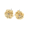 Brass Micro Pave Cubic Zirconia Ear Studs EJEW-P283-01G-06-1