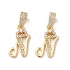 Eco-Friendly Brass Micro Pave Cubic Zirconia Pendants KK-K265-01G-N-1