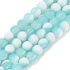 Frosted Crackle Glass Beads Strands GLAA-U001-6mm-M08-1