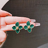 Alloy Enamel Stud Earrings with Brass Earring Pins FS-WGE19F2-02-1