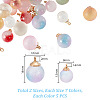 70Pcs 14 Styles Transparent Spray Painted Glass Pendants GLAA-GA0002-16-2