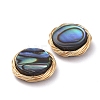 Abalone Shell/Paua Shell Beads with Eco-Friendly Copper Wire X-PALLOY-JF00418-01-2