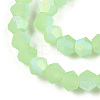 Imitation Jade Bicone Frosted Glass Bead Strands EGLA-A039-J4mm-MB01-3