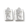 Rack Plating Brass Micro Pave Cubic Zirconia Pendants KK-P290-55P-1