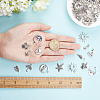72Pcs 12 Style Beach Theme Tibetan Style Alloy Pendants FIND-SC0003-10-3