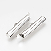 Brass Slide On End Clasp Tubes KK-Q735-285P-1