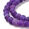 Natural Crackle Agate Beads Strands X-G-G055-8mm-8-7