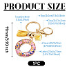 Alloy Resin Polygon Keychains KEYC-TADJ0002-03G-O-2