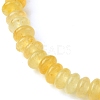 Natural Yellow Aventurine Flat Round Beaded Stretch Bracelets for Women BJEW-JB09717-02-3