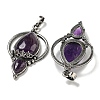 Natural Amethyst Pendants G-F766-04AS-04-2