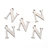 Tarnish Resistant 304 Stainless Steel Alphabet Charms STAS-H122-N-P-2