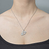 201 Stainless Steel Hollow Cloud with Star Pendant Necklace NJEW-OY001-76-2