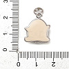 Rhodium Plated 925 Sterling Silver Enamel European Dangle Charms STER-P062-01C-02-3
