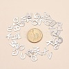 201 Stainless Steel Letter Charms STAS-S036-M-5