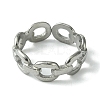 304 Stainless Steel Open Cuff Ring RJEW-L110-035P-2