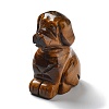 Natural Tiger Eye Carved Healing Dog Figurines DJEW-F025-01A-2