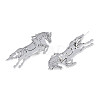 201 Stainless Steel Horse Lapel Pin JEWB-N007-131P-3