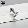 G23 Titanium Micro Pave Cubic Zirconia Cartilage Earrings WG0CACB-13-1