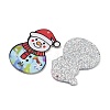 Christmas Themes Opaque Printed Acrylic Pendants OACR-B037-03-2