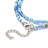 Glass Seed Beaded Two Loops Wrap Bracelet for Women BJEW-JB09216-4