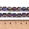 Electroplate Transparent Column Glass Beads Strands EGLA-A043-02-AB05-4