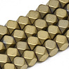 Electroplate Non-magnetic Synthetic Hematite Beads Strands G-Q486-89A-1