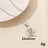 304 Stainless Steel Horse Pendant Necklaces VH1834-1-1